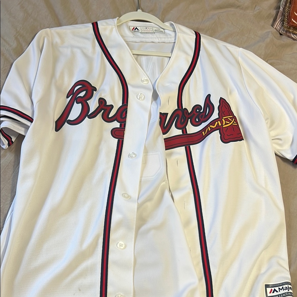 Atlanta Braves White Baseball Jersey - Majestic